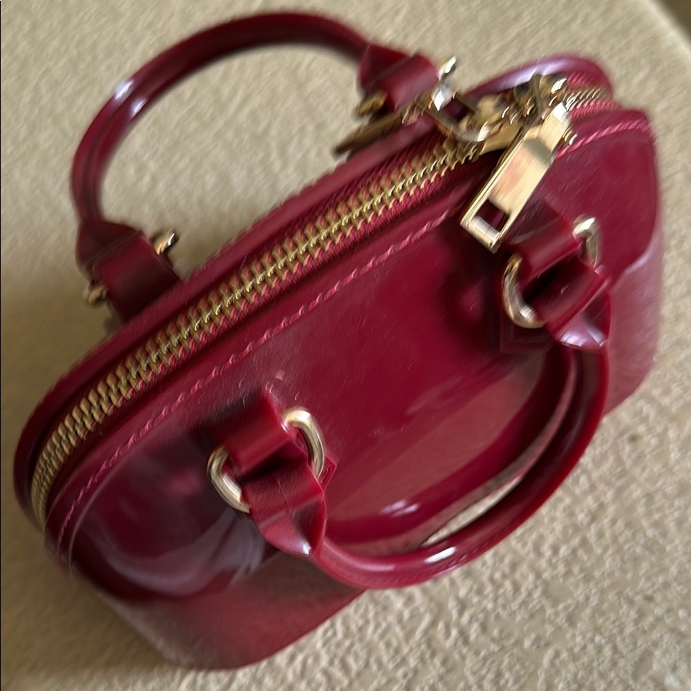Red PVC mini Handbag - Picture 2 of 3